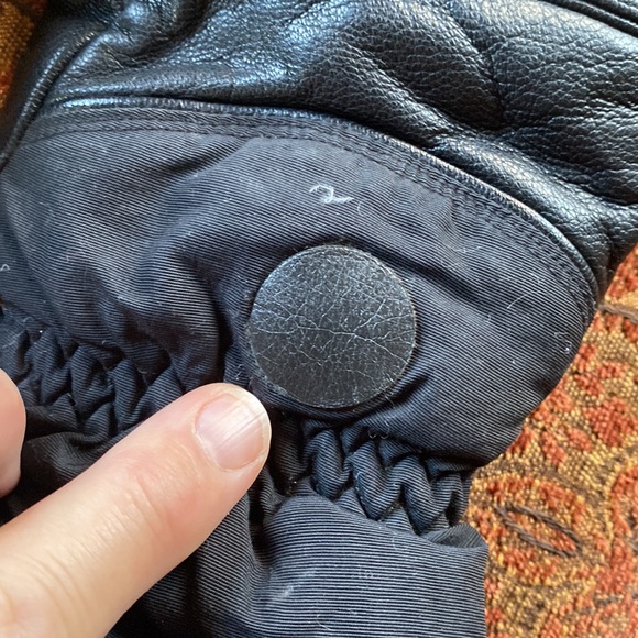 Smartwool leather wool winter ski bike hike gloves RARE black warm Unisex M W L - Picture 8 of 12